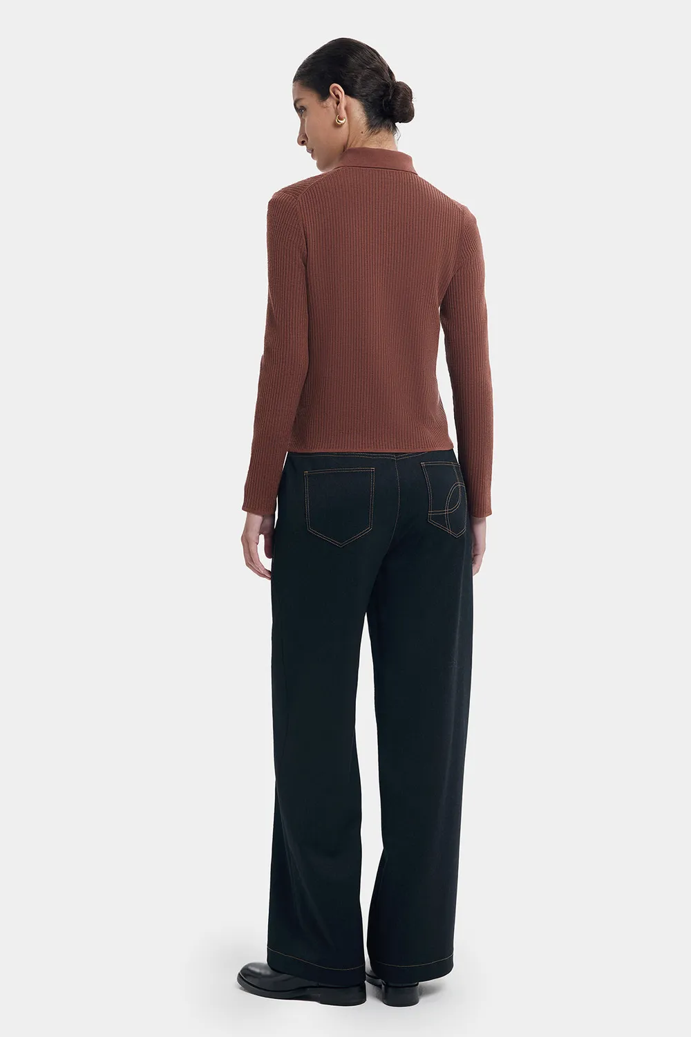 Ports Cambridge Brown Polo maglia lana marrone perle