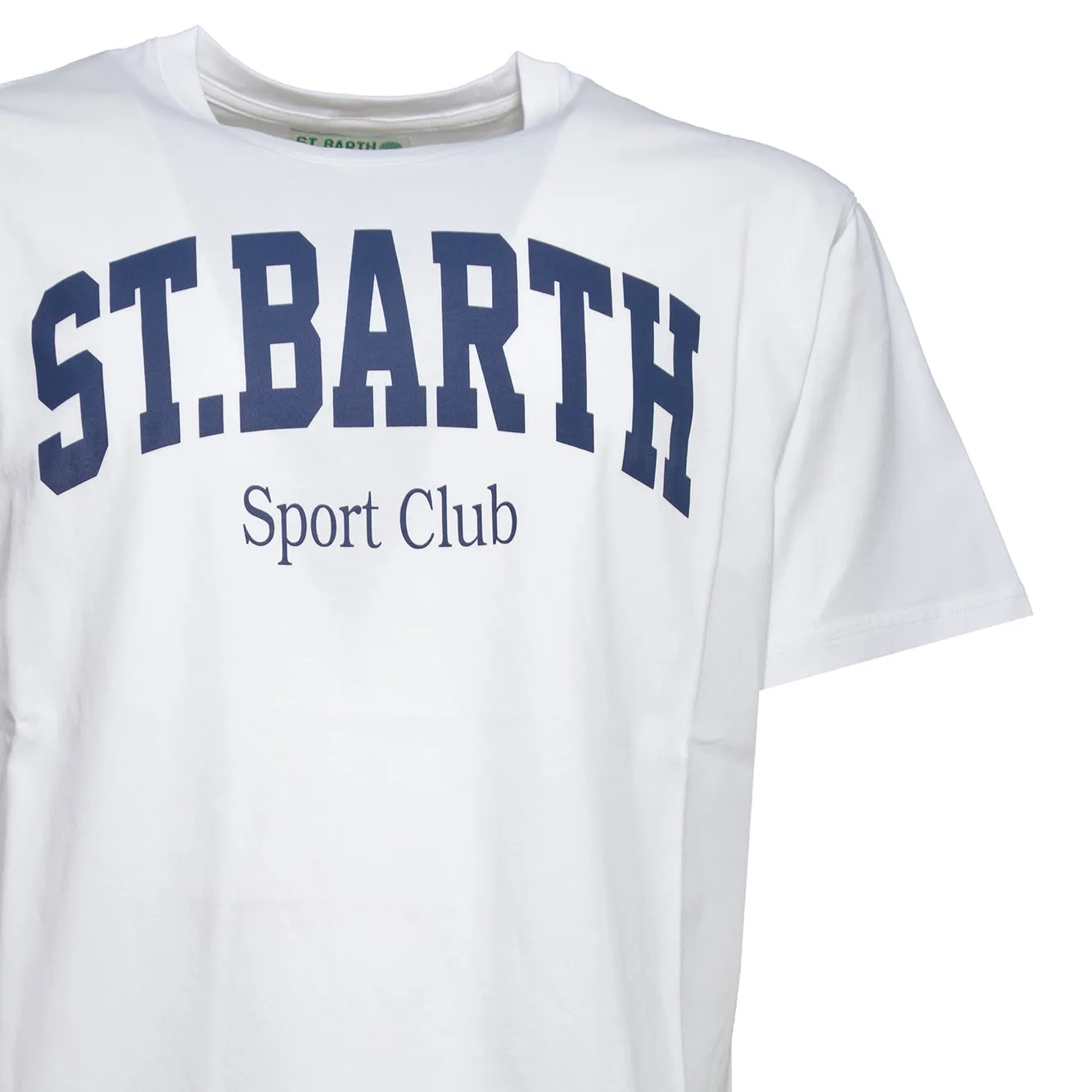 Saint Barth DNV0002 Denver t-shirt bianca stampa blu