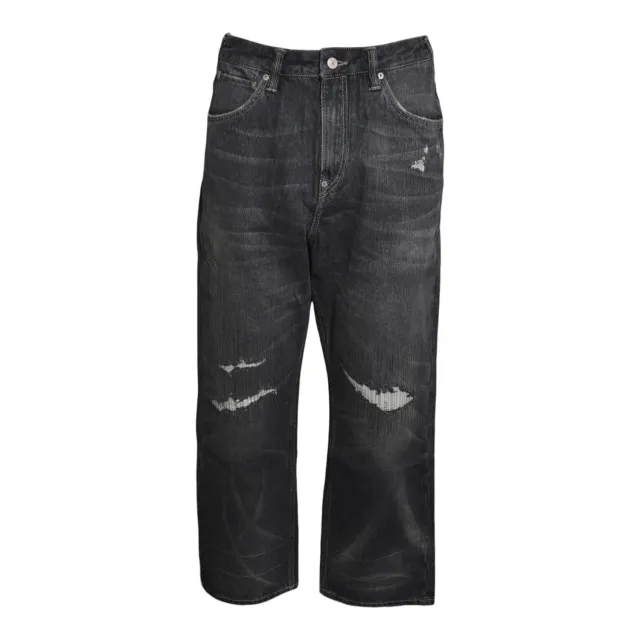 Evisu 2EAEJM6JE6011 Jeans Uomo Nero Distressed