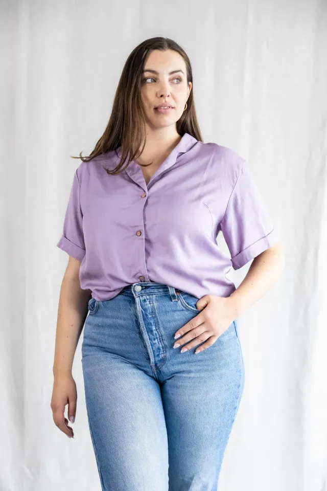 Jyoti Fair Works Avaani camicia in modal lilla