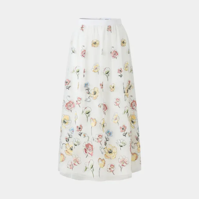 PORTS Floral Delight gonna bianca fantasia fiori