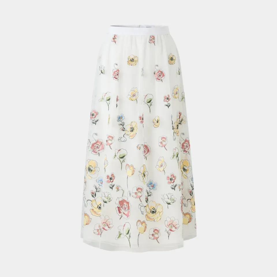 PORTS Floral Delight gonna bianca fantasia fiori