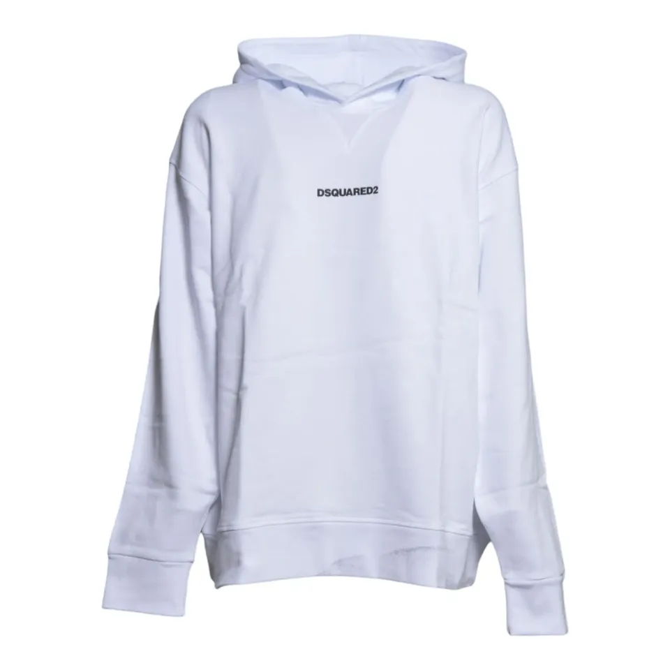 Dsquared2 Junior DQ3557D0AIZDQ100 felpa bianco cotone
