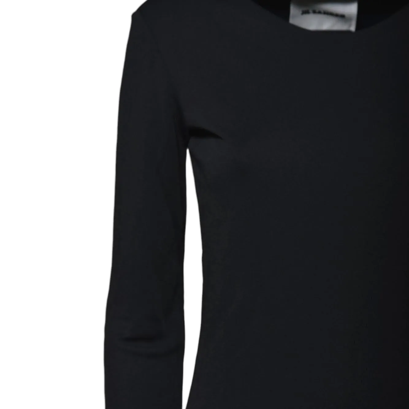 Jil Sander J04NC0003J65016 t-shirt maniche lunghe nera