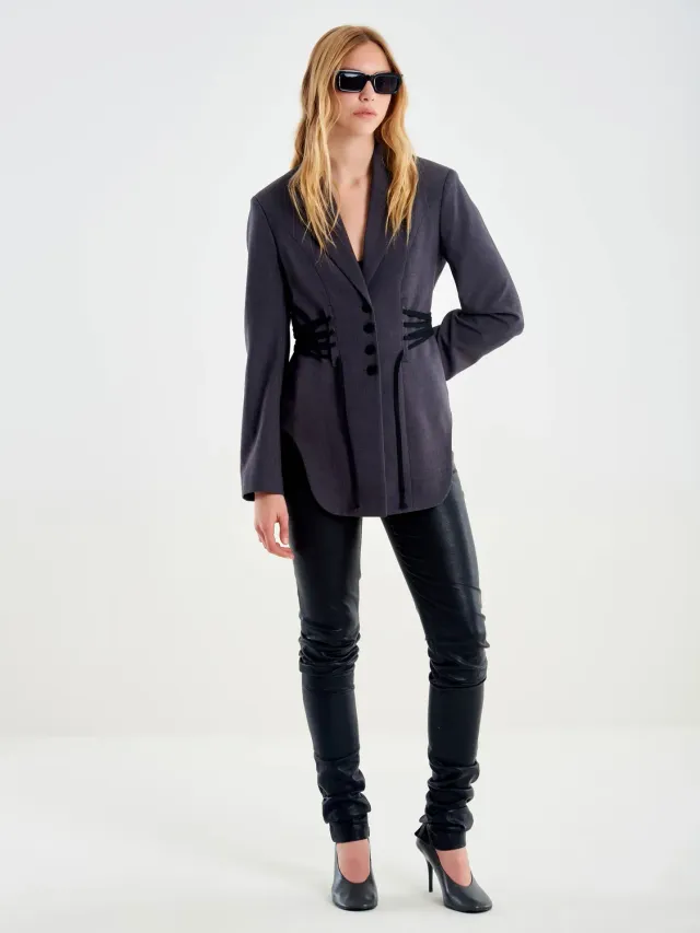 Vicolo Blazer con Lacci antracite taglia S