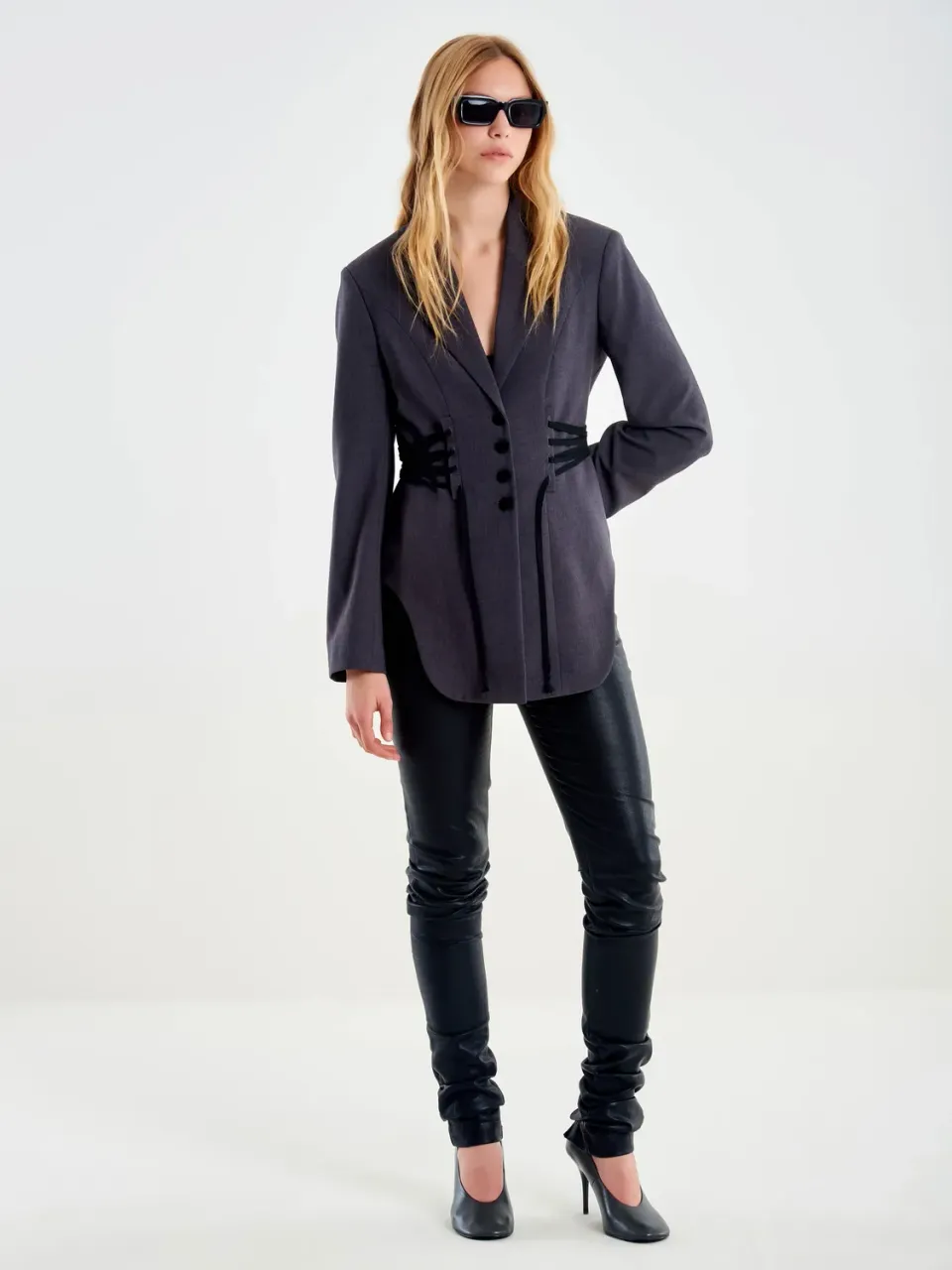 Vicolo Blazer con Lacci antracite taglia S