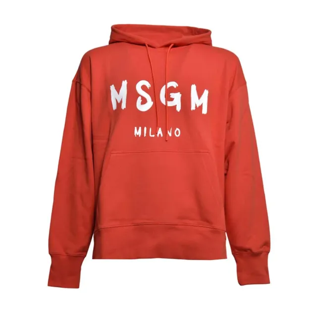 MSGM 3940MM515257799 felpa rossa cotone
