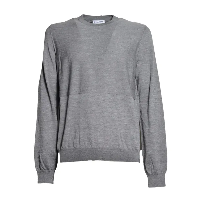 Jil Sander J22GP0111J14610 maglione lana grigio