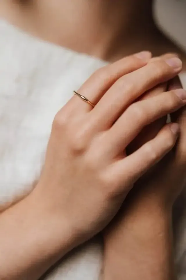 Jyoti Bedhab anello ottone lucido misura 52