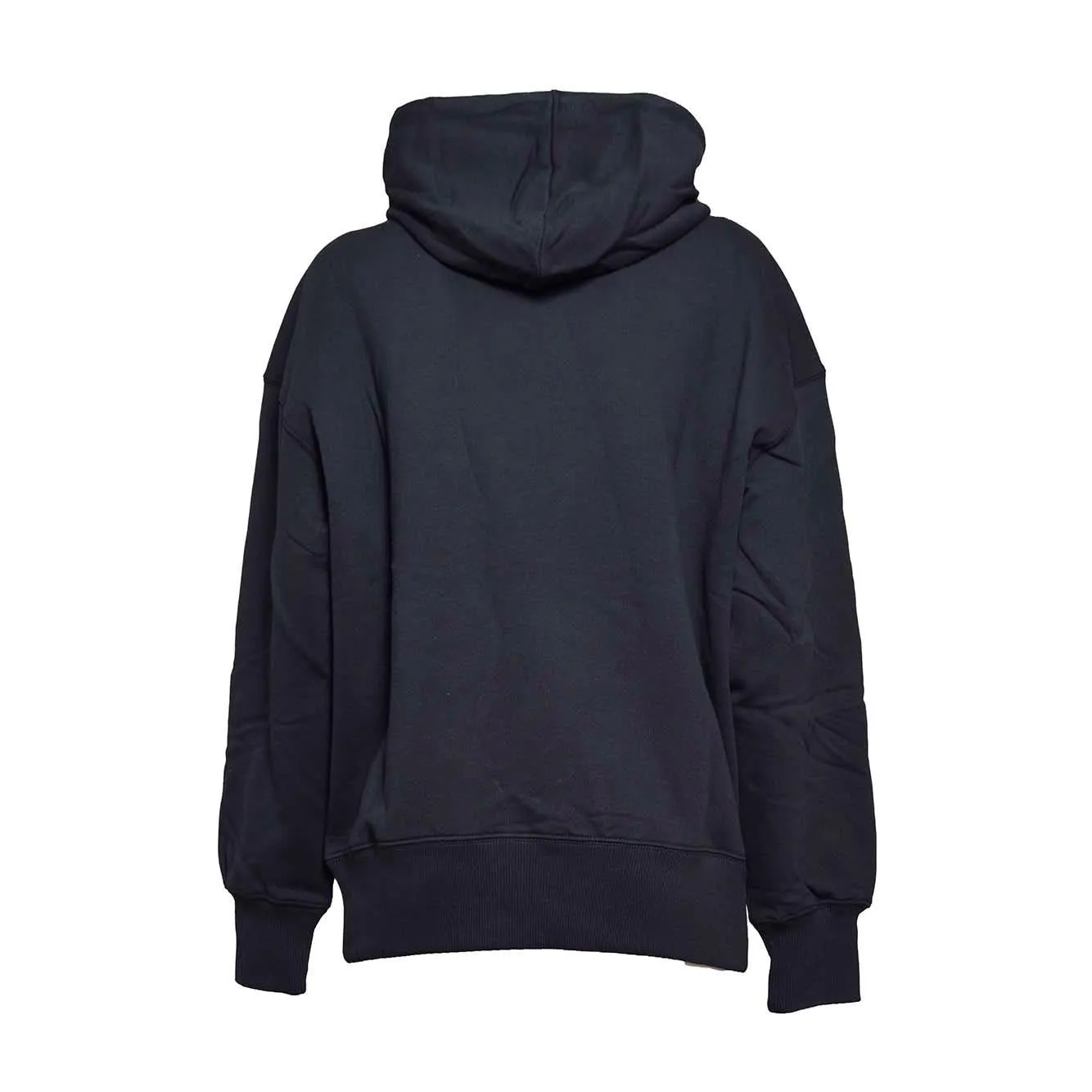 MSGM 2000MDM515200001 felpa cotone nera logo S