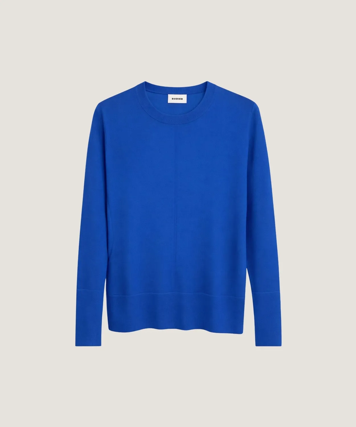 Rodier Maglione girocollo merino Blu Zaffiro taglia 38