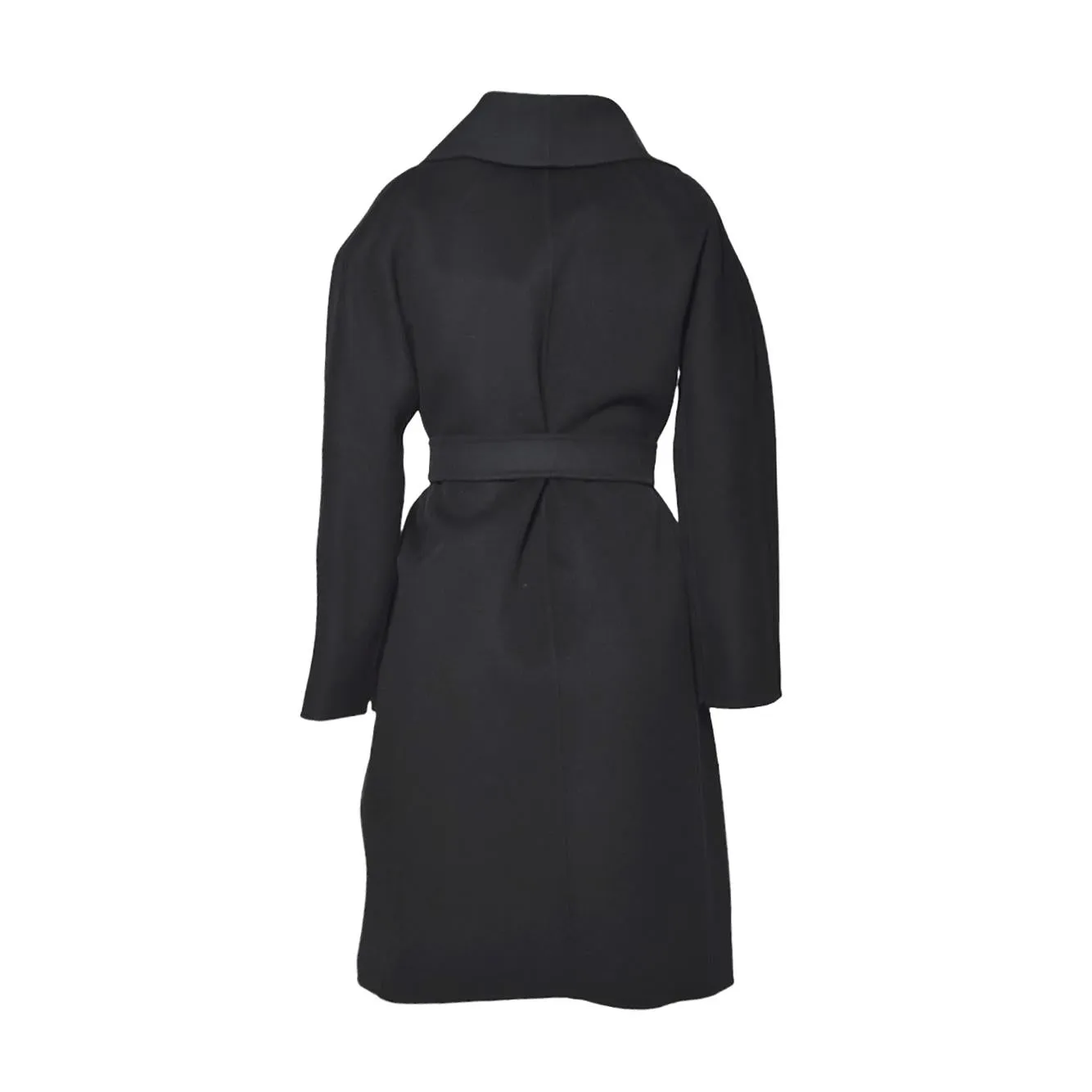 S Max Mara Messi cappotto lana vergine nero