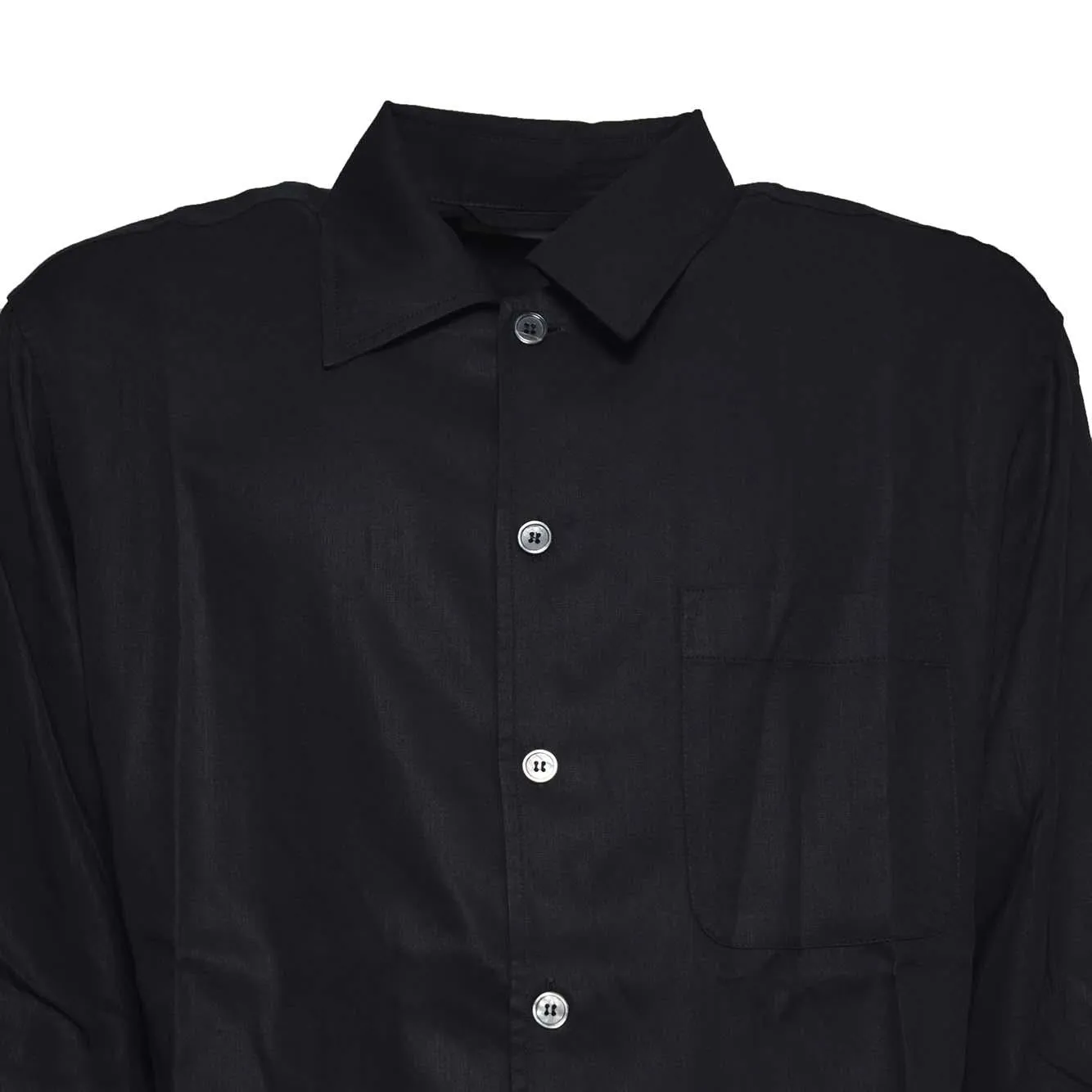 Our Legacy Every M2262EDB camicia nera drappeggiata lyocell