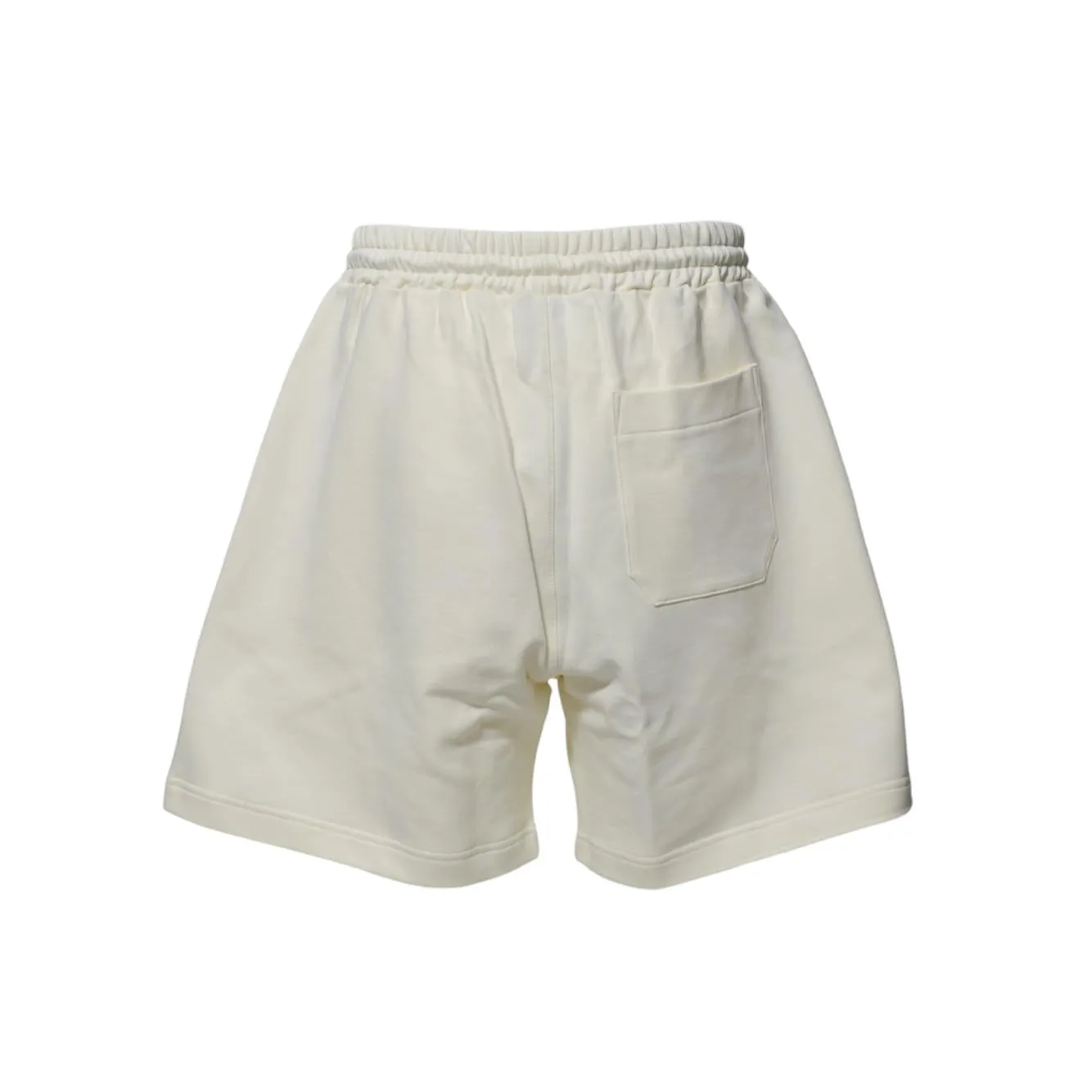 MSGM 3840MB76257000 bermuda cotone panna jersey logo