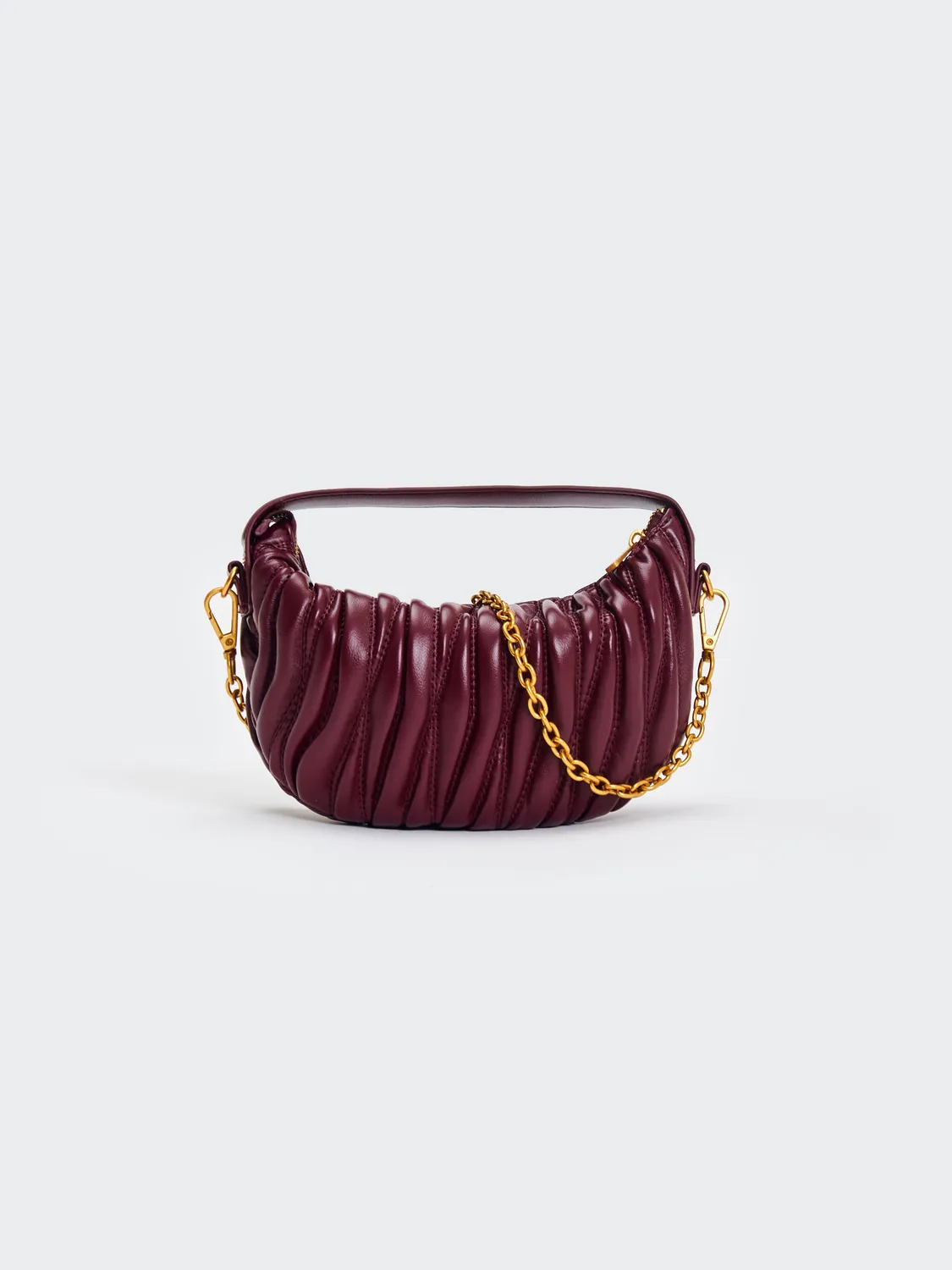 Vicolo Borsa Croissant Matelassé melanzana