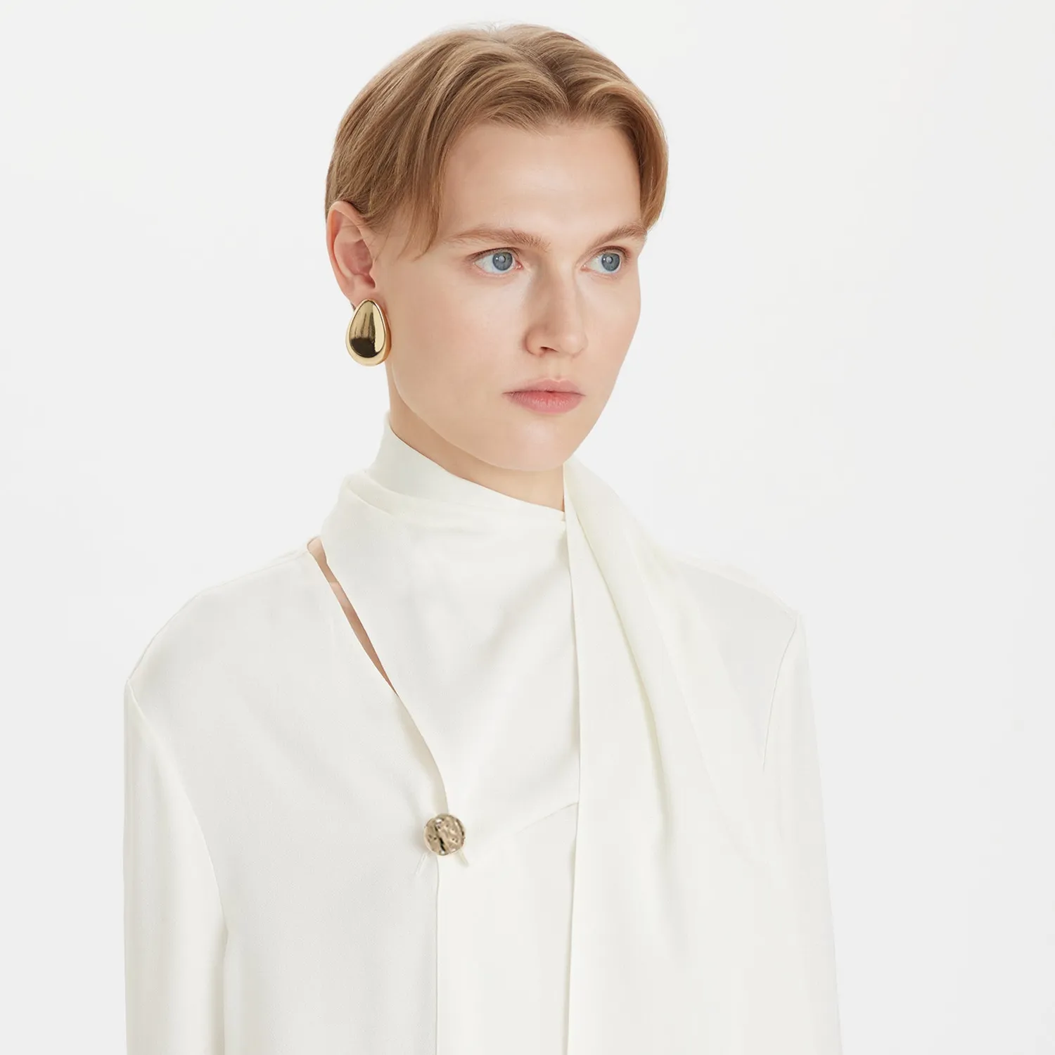 Ports blusa collo sciarpa cloud-white 40 IT