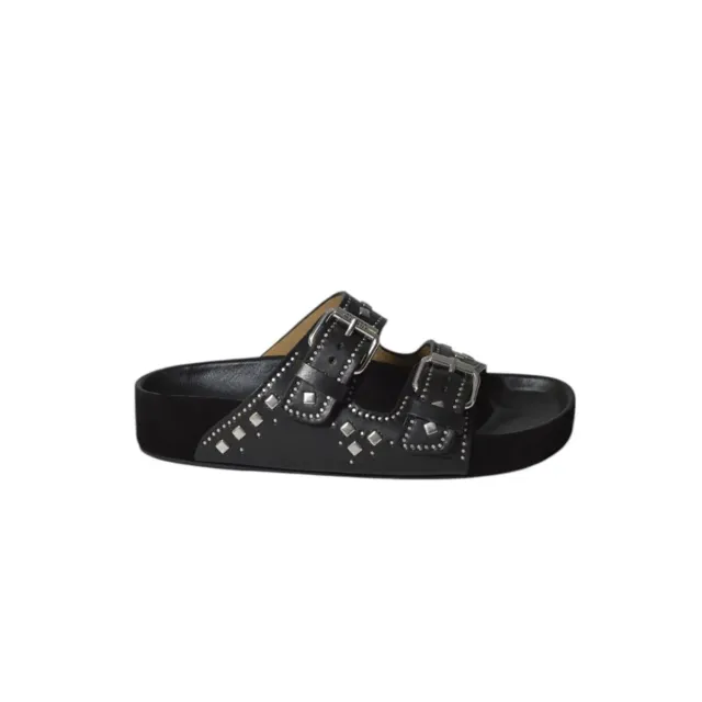 Isabel Marant Lennyo SD0118 sandali neri pelle borchie