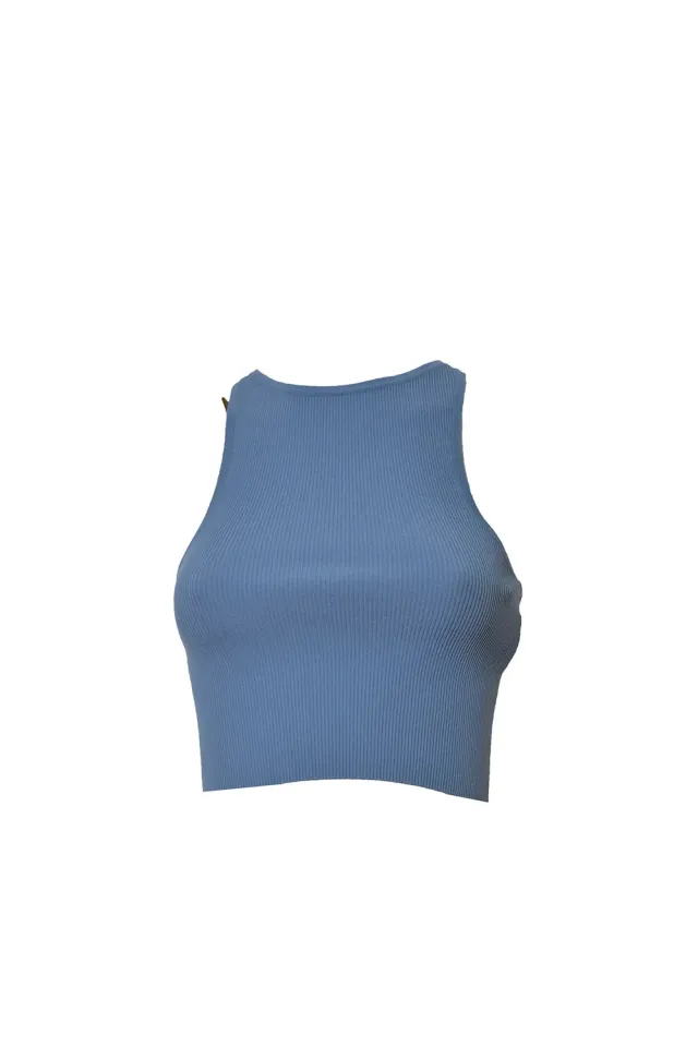 Max Mara Turku 2313611938600 top azzurro viscosa M