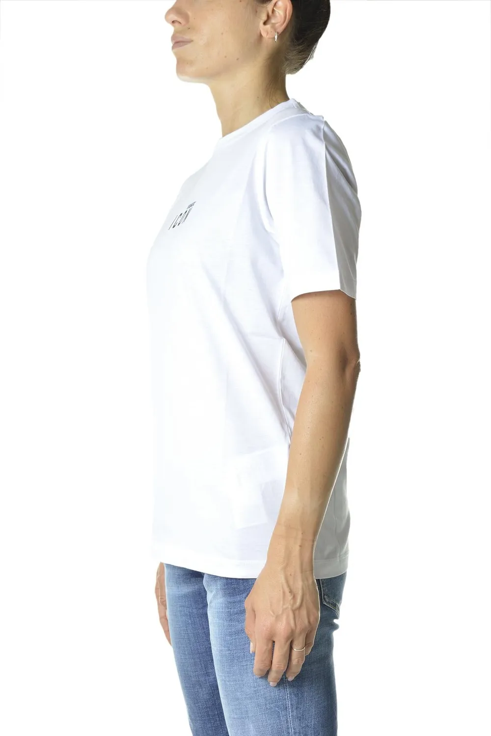 Dsquared2 Icon t-shirt cotone bianca mini logo S