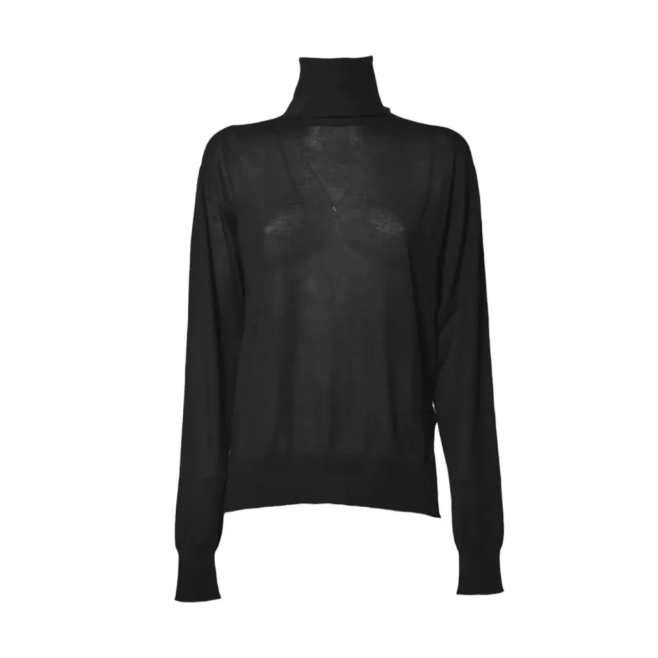 Jil Sander J01GP0002J14501 dolcevita maglione nero 36