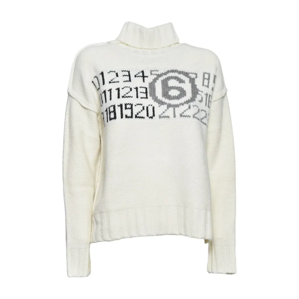 MM6 M61048MM08VM6101 cardigan panna lana ragazzo