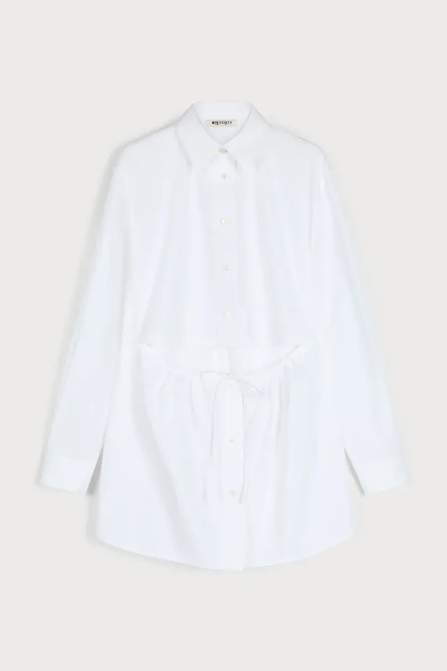 PORTS 1961 Iconic camicia bianca vita definita