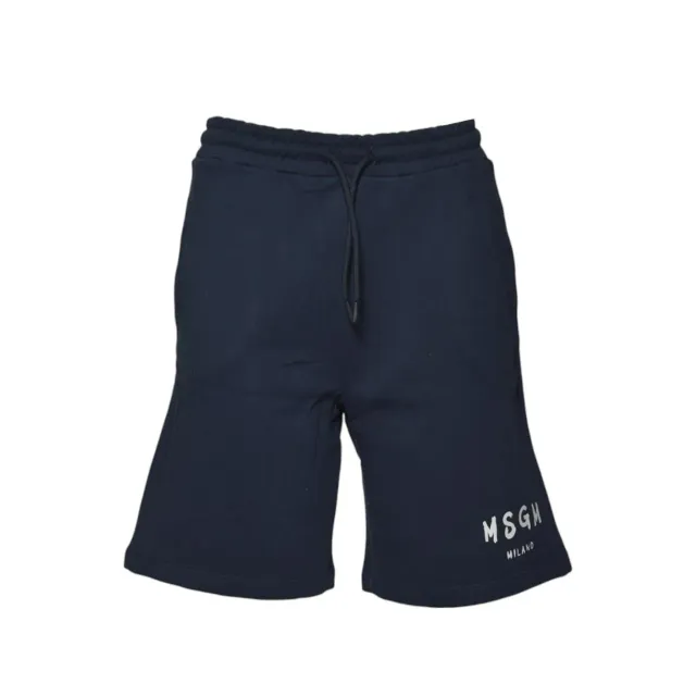 MSGM Junior S5MSJUBE070 bermuda cotone blu ragazzo
