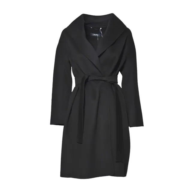 S Max Mara Messi cappotto lana vergine nero