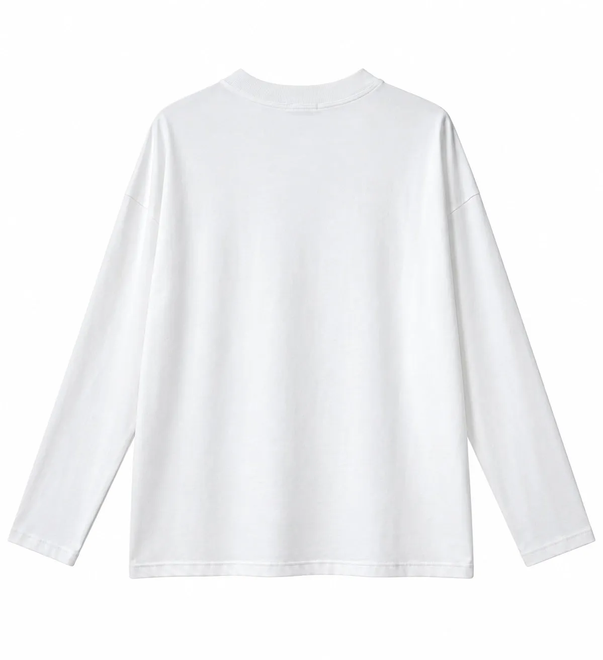 Vicolo t-shirt maniche lunghe over bianca taglia unica