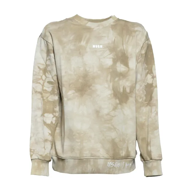 MSGM S6MSJBSW243 felpa ragazzo beige cotone