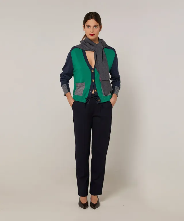 Rodier pantaloni jogging Milano blu navy maglia