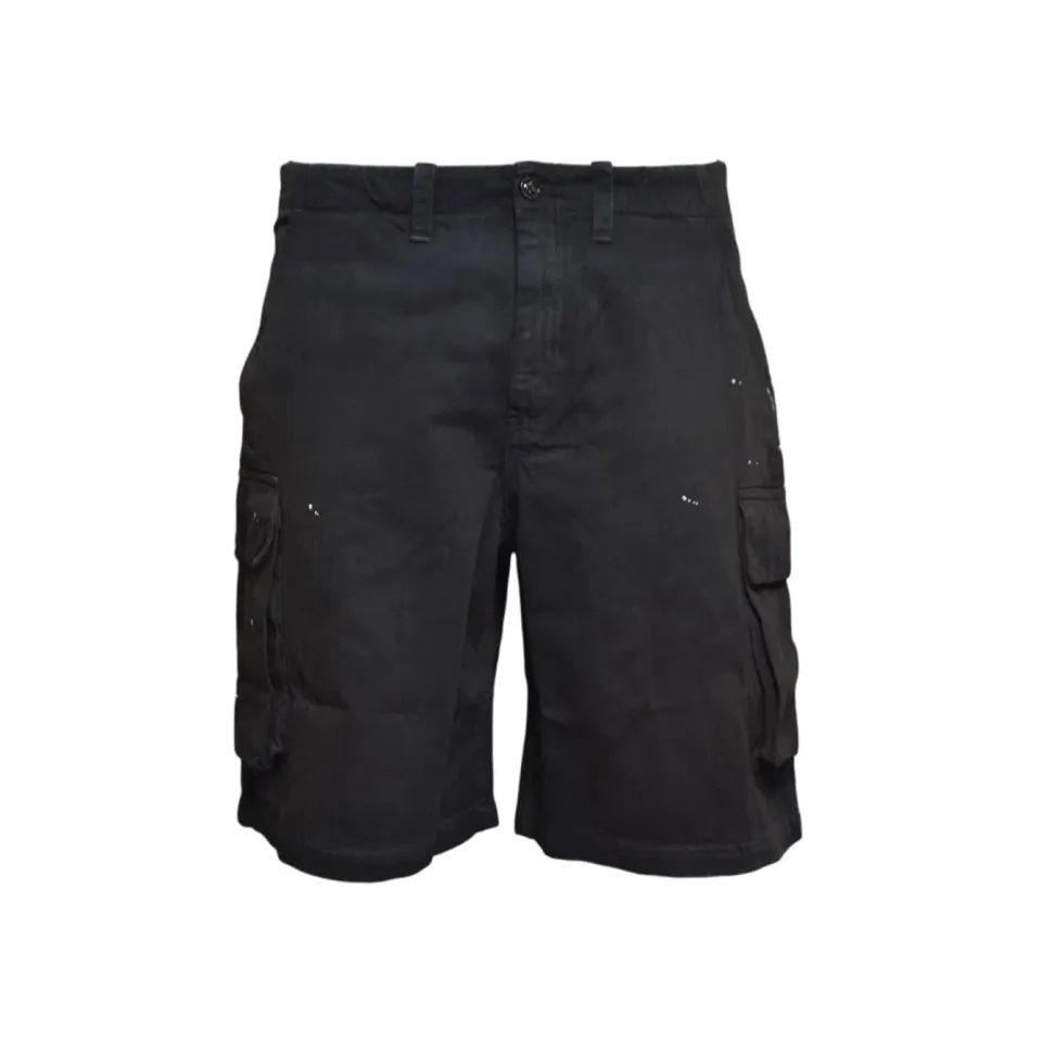 Our Legacy M2264MSJH bermuda nero lavato herringbone