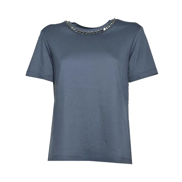 S Max Mara Bingo 2619971013600 t-shirt donna blu marine modal