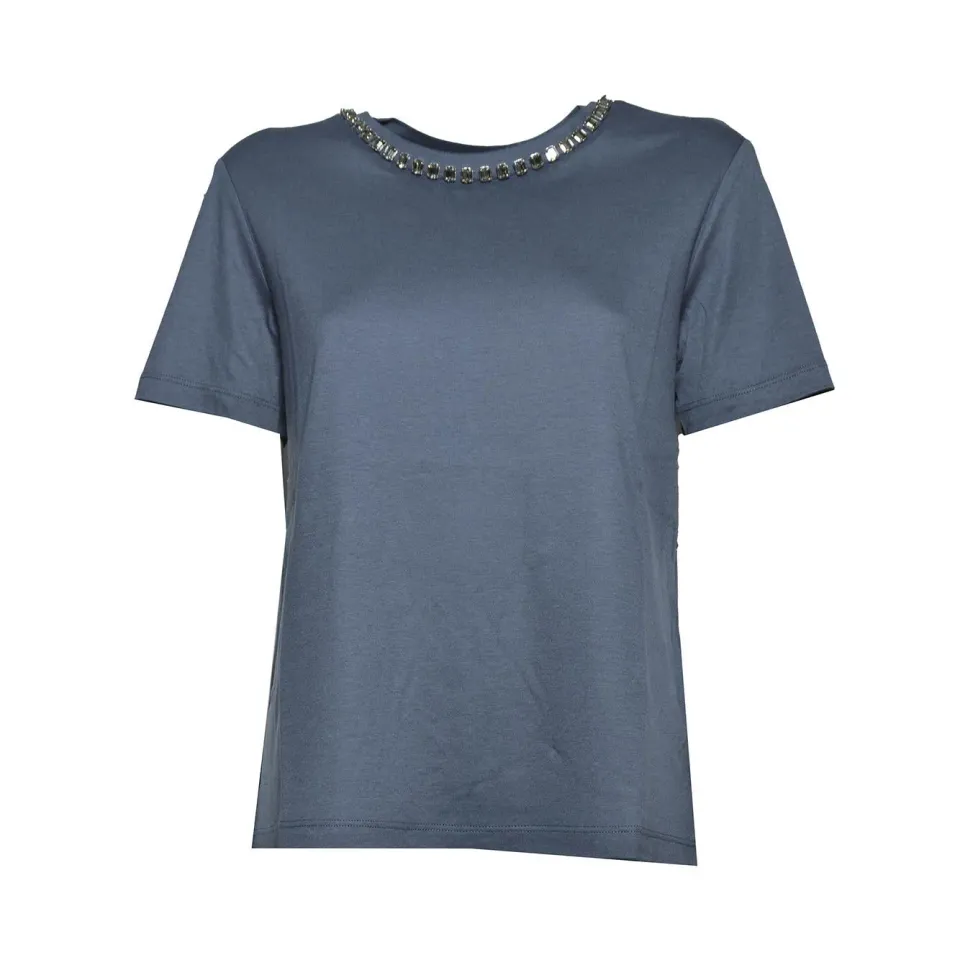 S Max Mara Bingo 2619971013600 t-shirt donna blu marine modal