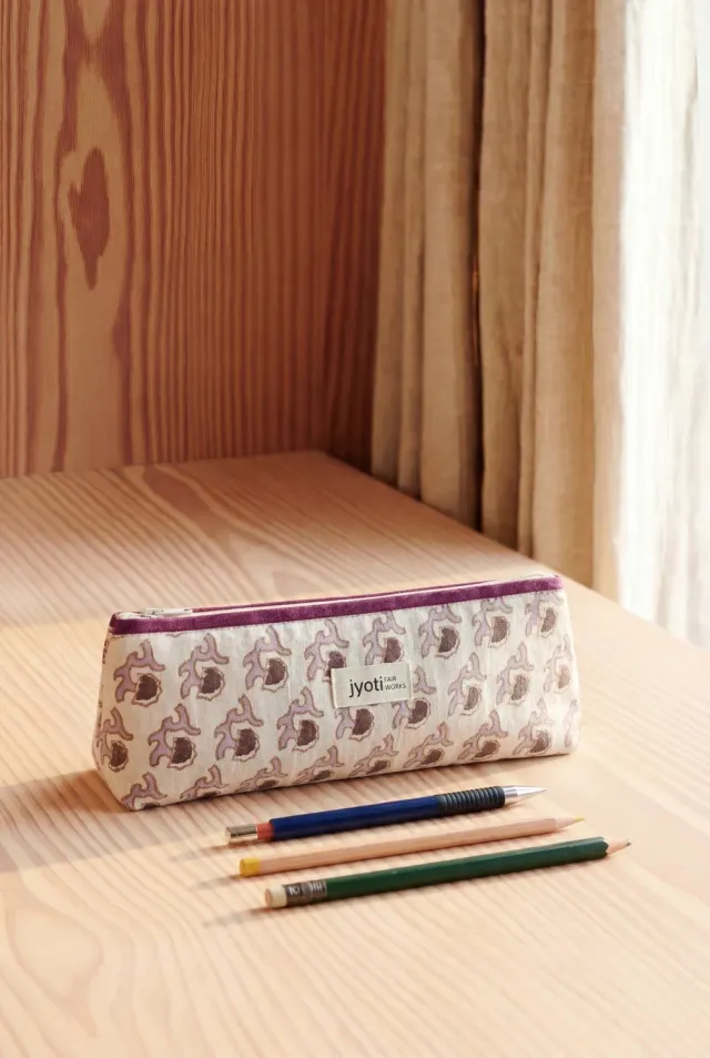 Jyoti Qalamadaan astuccio cotone block print