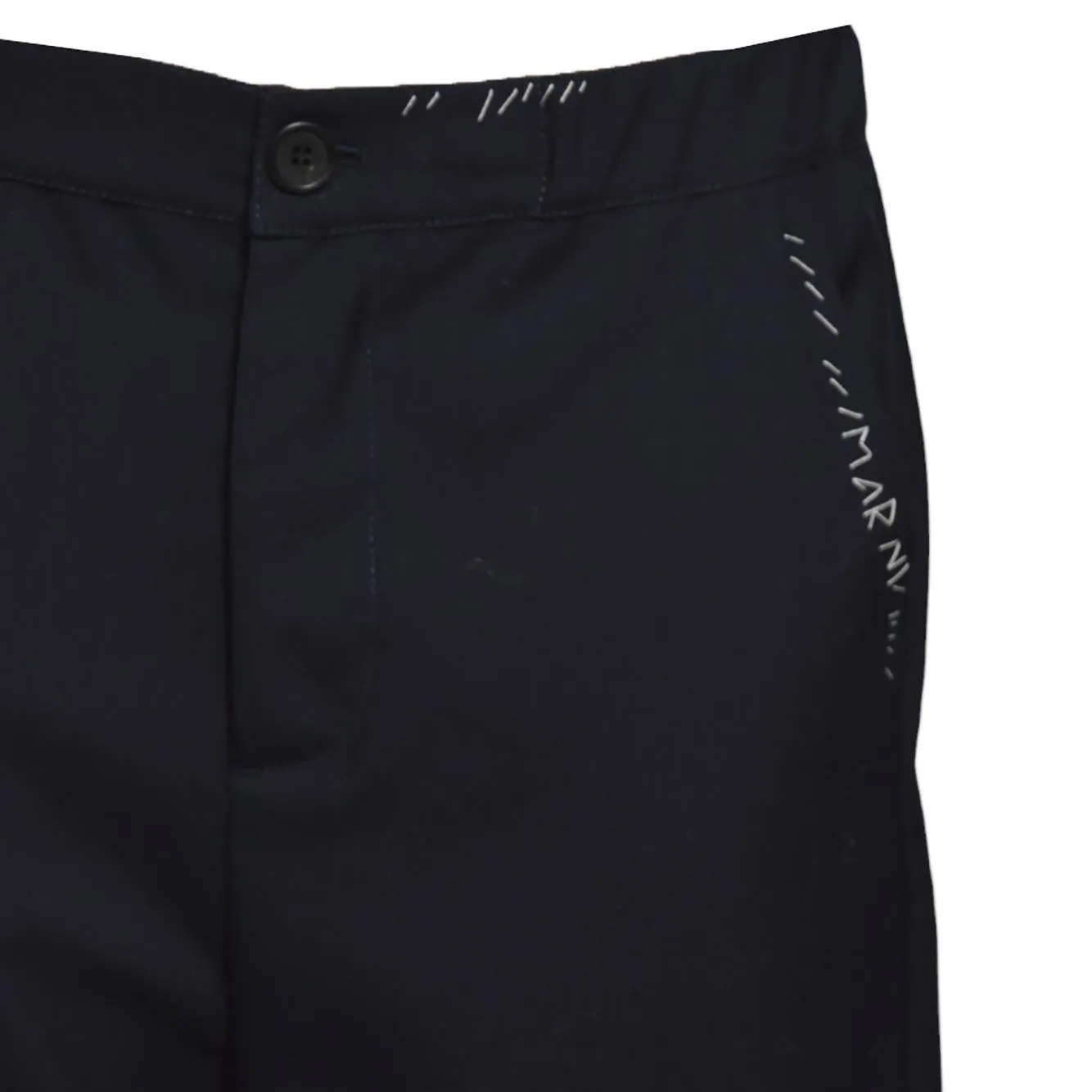 Marni PAMA0482S1TW839 pantaloni blu notte 42 lana