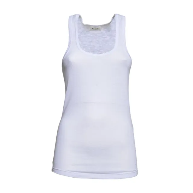 Marant Etoile Thea canotta lino bianco XS S M