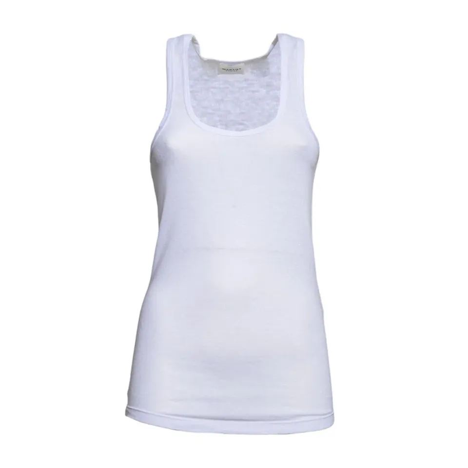 Marant Etoile Thea canotta lino bianco XS S M