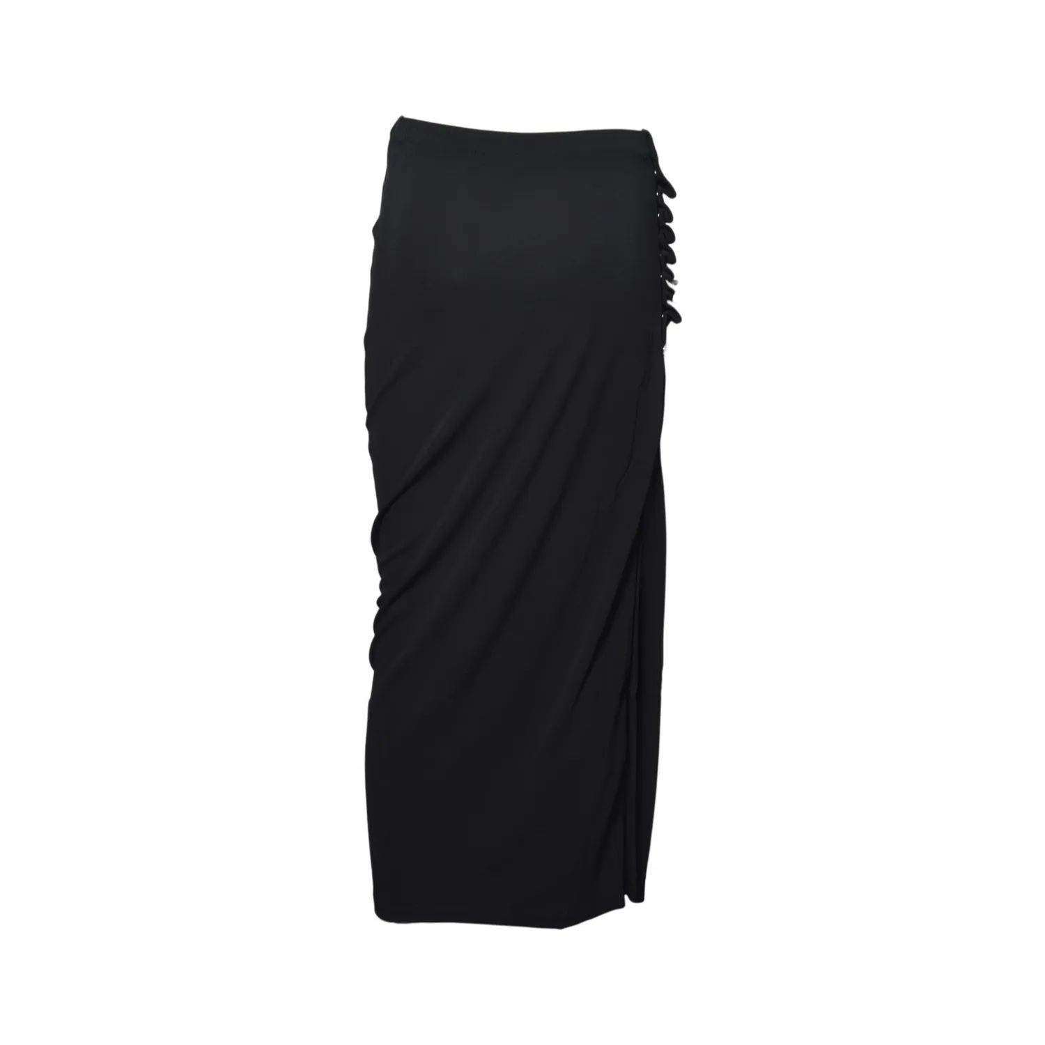 Rabanne 24AJJU515VI0386 gonna lunga nera viscosa