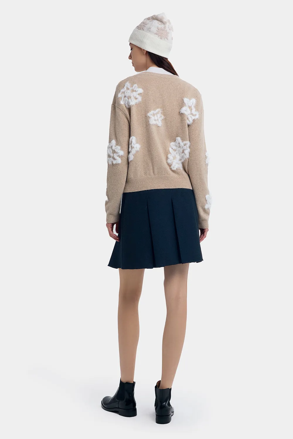 PORTS Alpine Flora Knitwear maglione khaki yak