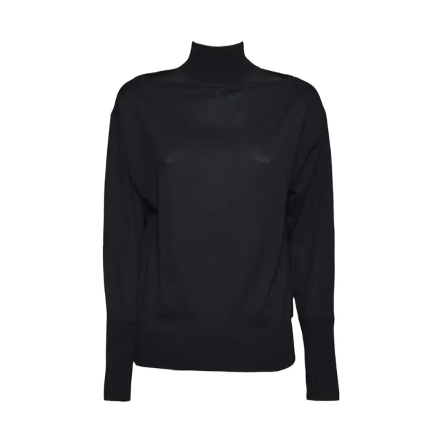 Courregès 326MPU281FI0085 cardigan lana merinos nero