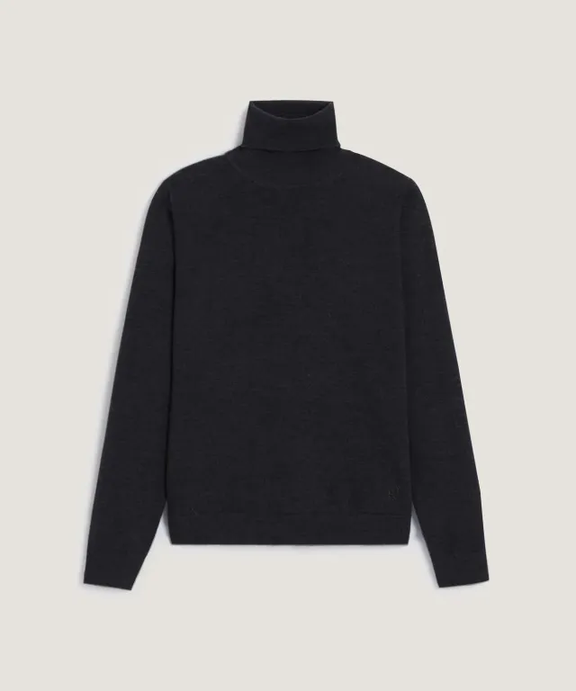 Rodier Maglione dolcevita lana merino Grigio Antracite
