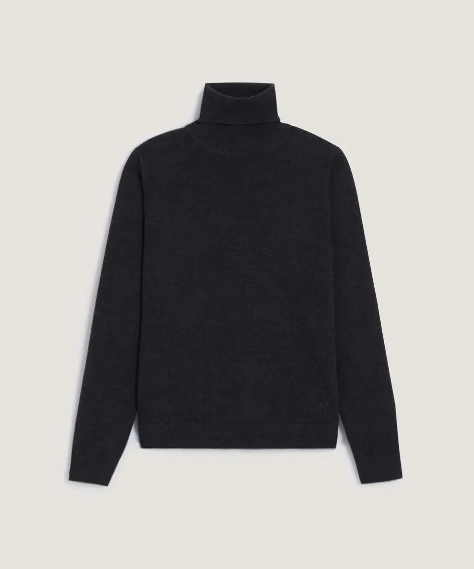 Rodier Maglione dolcevita lana merino Grigio Antracite