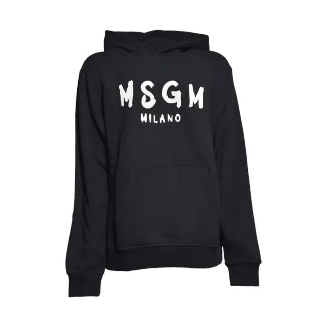 MSGM Junior F6MSJUHS011110 felpa nera cotone 14A