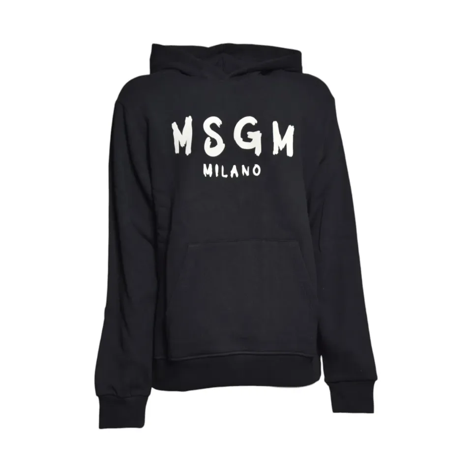 MSGM Junior F6MSJUHS011110 felpa nera cotone 14A