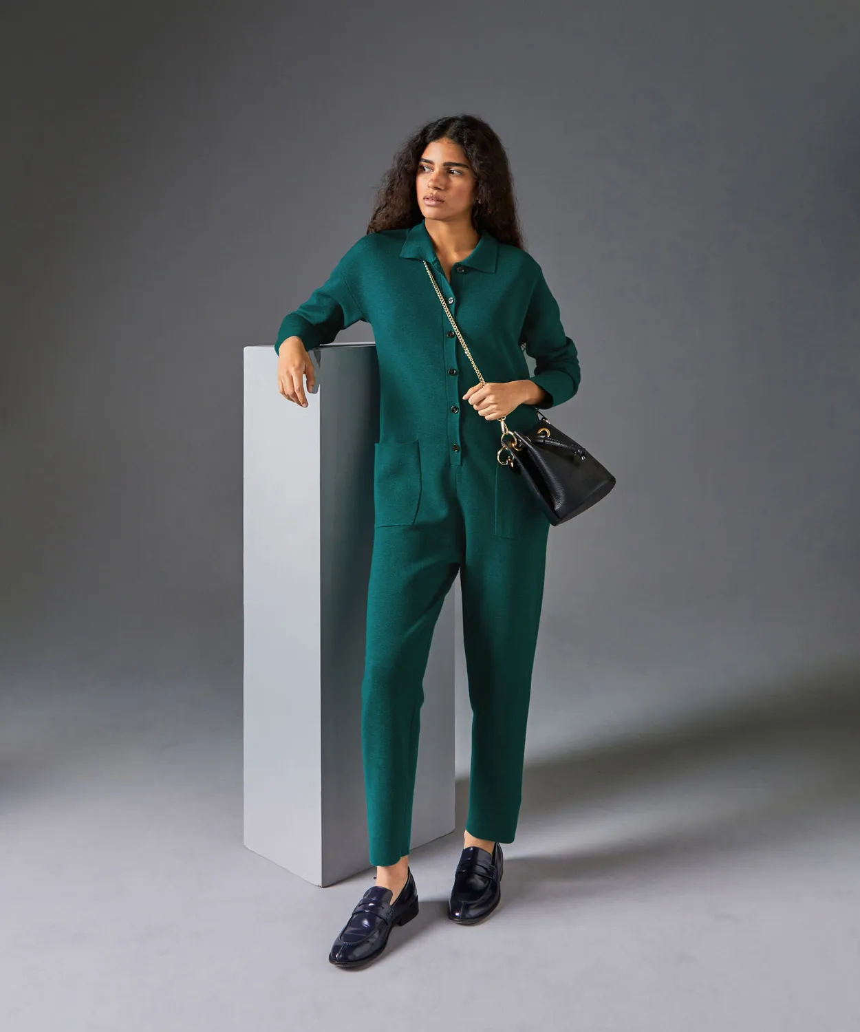 Rodier Tuta Lana Merino Verde Anatra Punto Milano