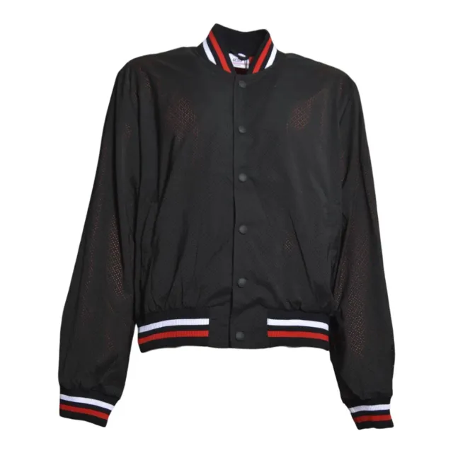 GCDS C1MEQA001T001 bomber nero logo tape