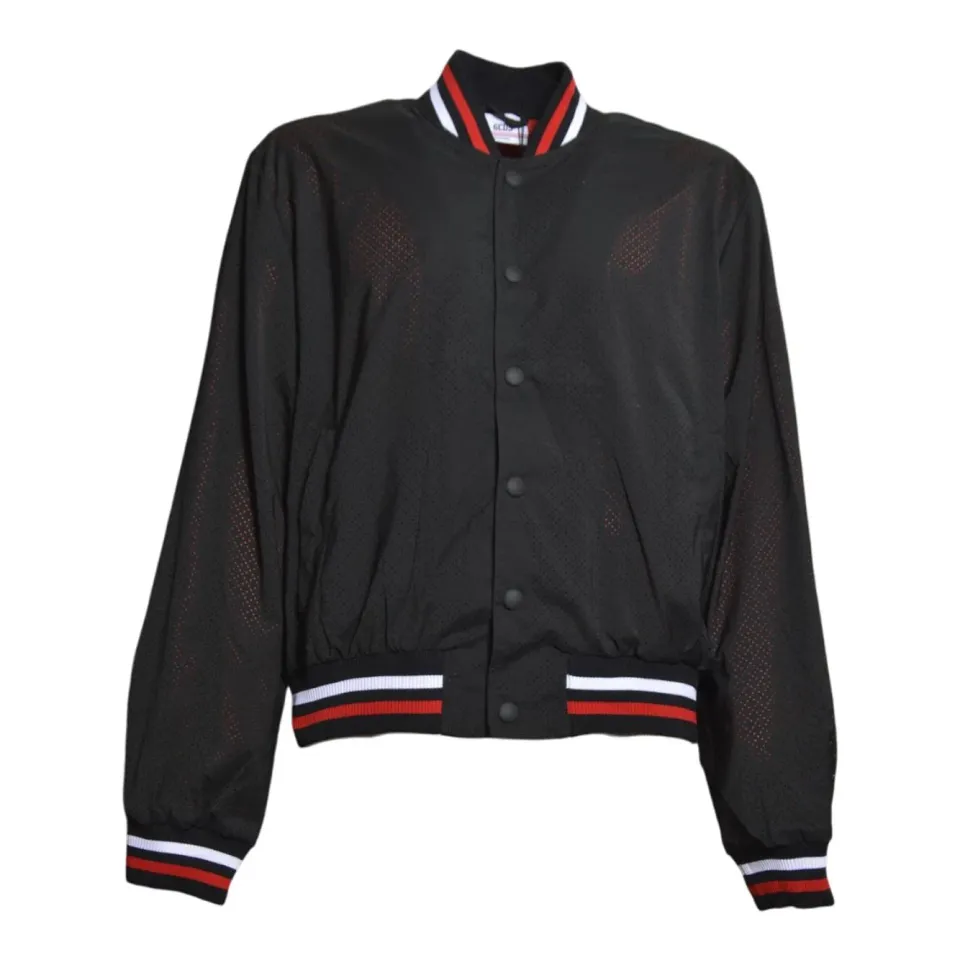GCDS C1MEQA001T001 bomber nero logo tape