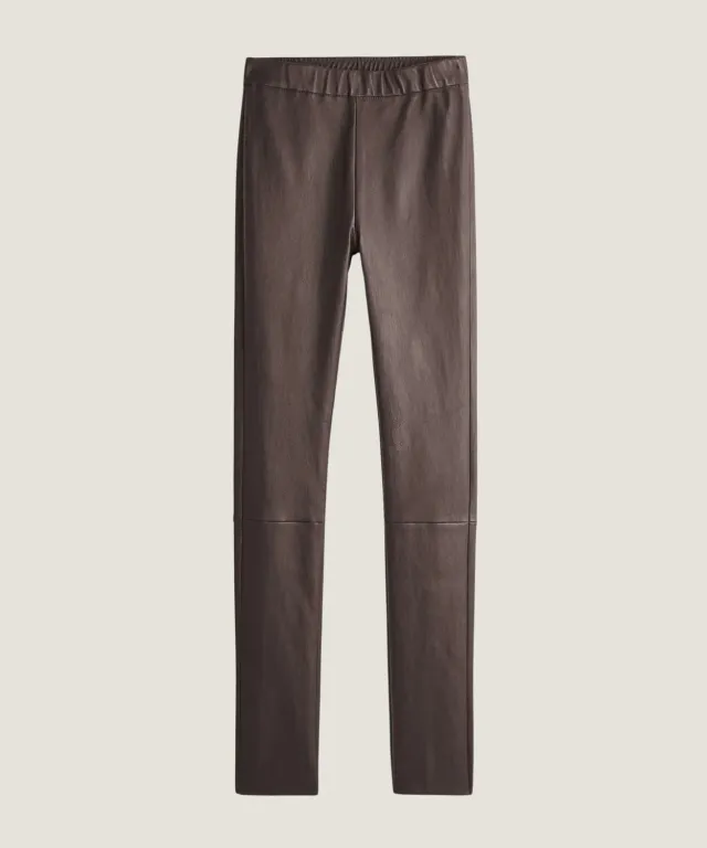 Rodier Leggings Pelle Elasticizzata Tortora 38