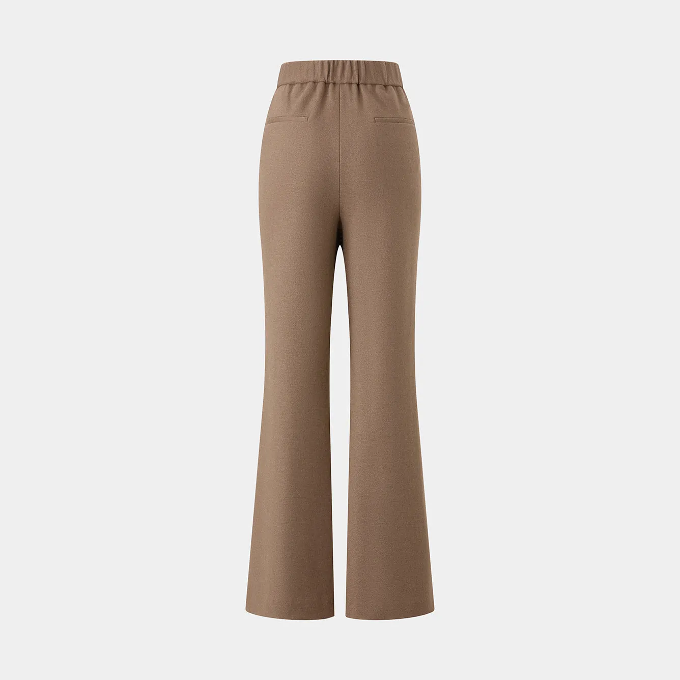 PORTS LP9N067SCF031 pantaloni vita alta frosted almond lana